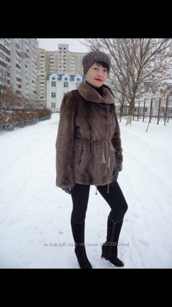 Норковый полушубок Saga furs royal  р. 44-46